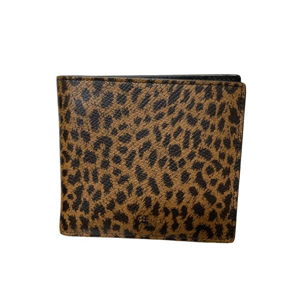 8078000253544 1 CELINE FBN8159 Leopard Wallet Beige Black