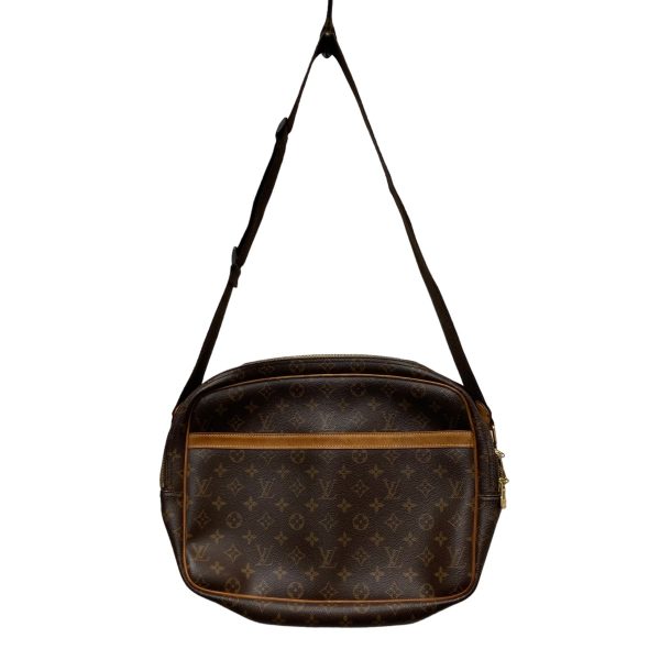 8078000258846 1 LOUIS VUITTON Reporter GM Monogram Shoulder Bag Brown