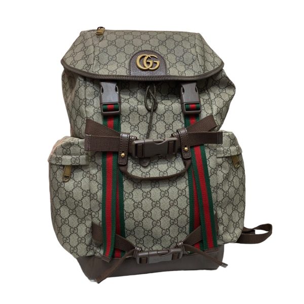 8078000290457 1 GUCCI GG Skateboard Backpack Beige