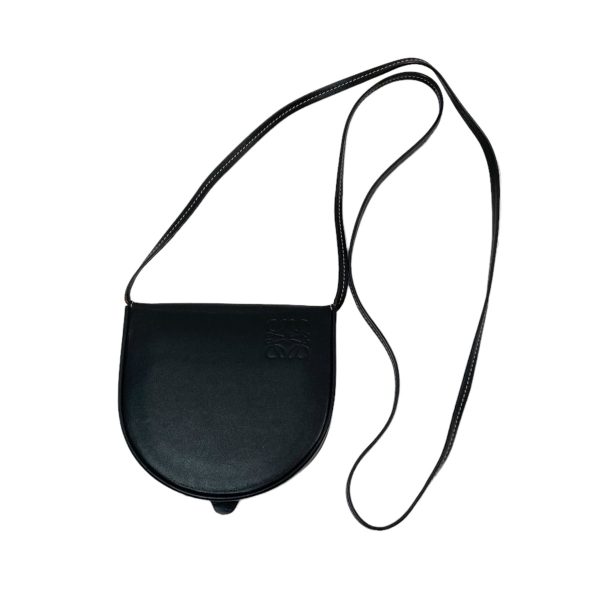 8079000473383 1 LOEWE Shoulder Heel Pouch Small Black