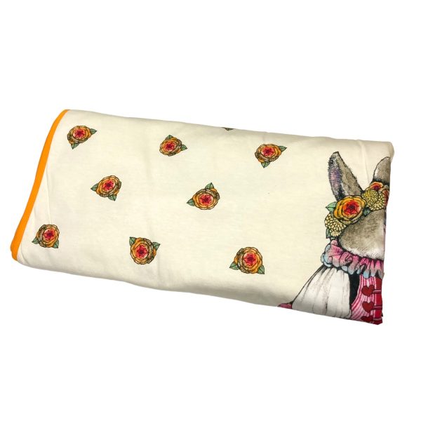 8080000376635 1 GUCCI Rabbit pattern blanket White