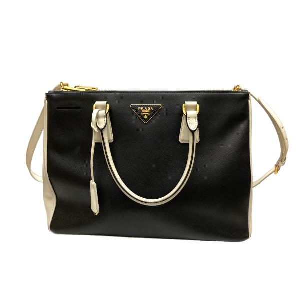 8080000380885 1 PRADA Galeri saffiano 2WAY bag Black