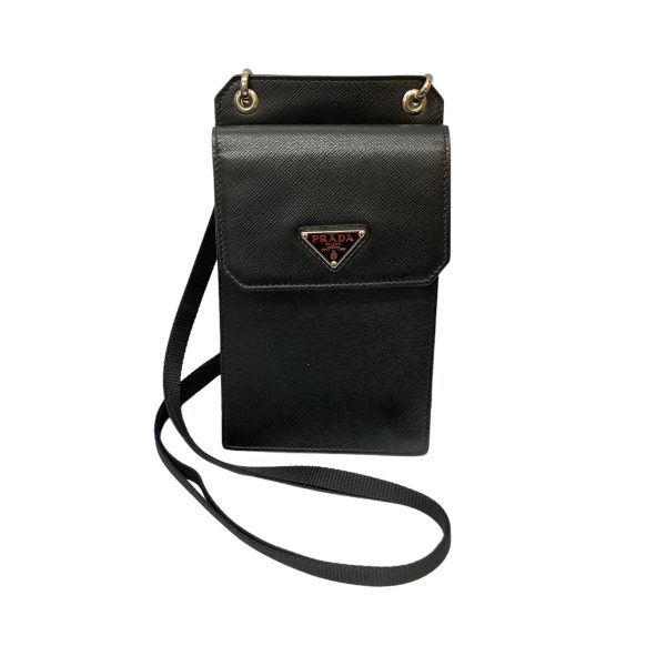 8080000390228 1 PRADA Saffiano Shoulder Pouch 2ZH068 Black