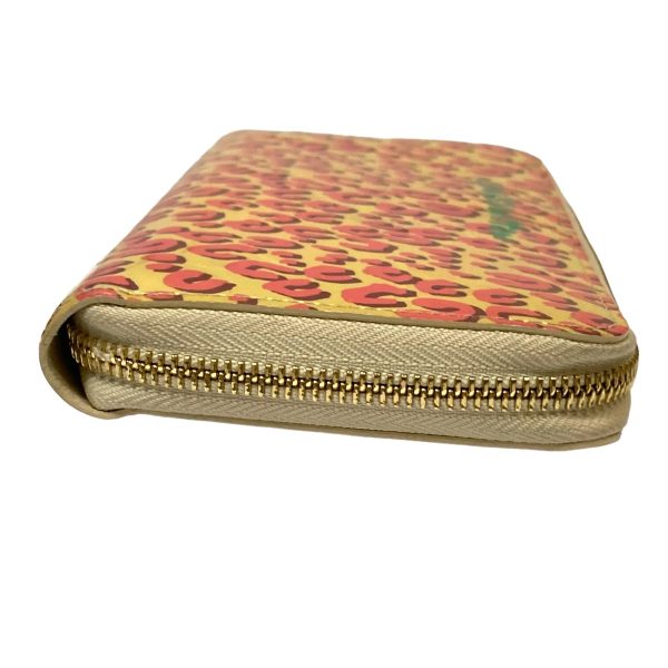 8080000398620 12 LOUIS VUITTON Animal leopard long wallet Zippy wallet Pink