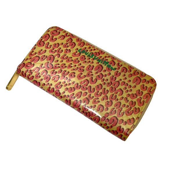 8080000398620 13 LOUIS VUITTON Animal leopard long wallet Zippy wallet Pink