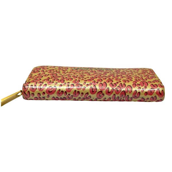 8080000398620 3 LOUIS VUITTON Animal leopard long wallet Zippy wallet Pink