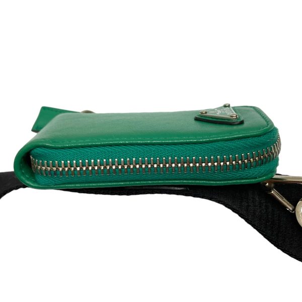 8080000428341 16 PRADA triangle shoulder bag green ONE SIZE