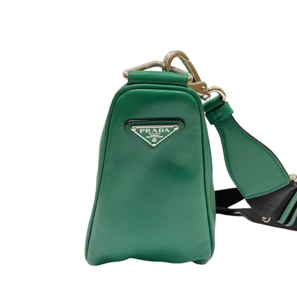 8080000428341 3 PRADA triangle shoulder bag green ONE SIZE