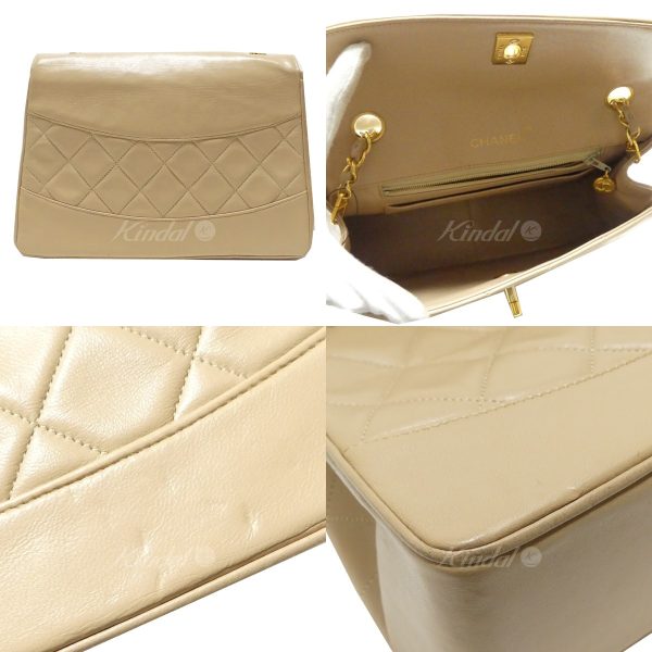 8081000056206 2 CHANEL Cocomark Matelasse Lambskin Turnlock Chain Bag Beige