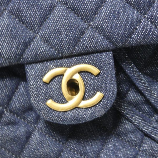 8081000062863 7 CHANEL Cocomark Denim Chain Rucksack Backpack Indigo