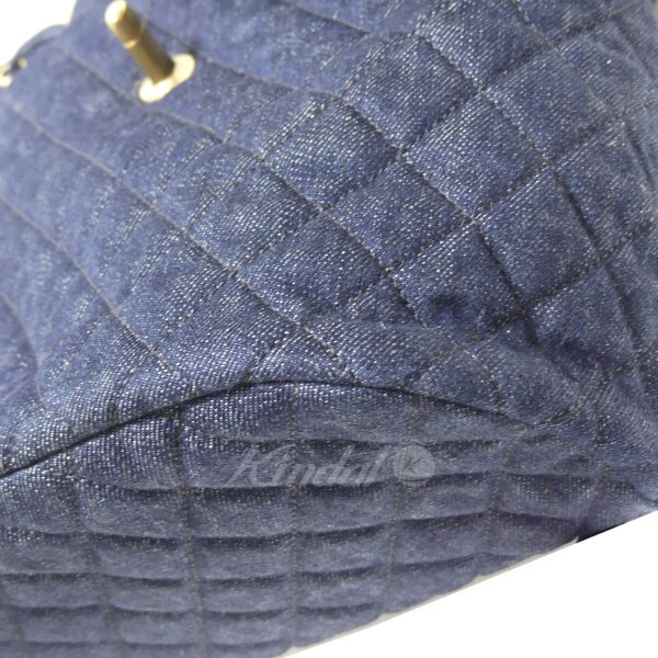 8081000062863 9 CHANEL Cocomark Denim Chain Rucksack Backpack Indigo