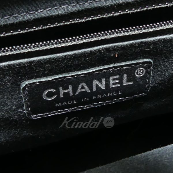 8081000062887 6 CHANEL Cocomark Matelasse Caviar Skin Chain Tote Bag Black