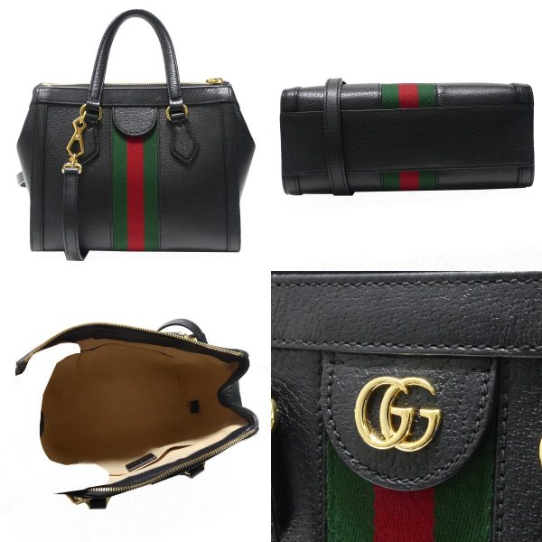 8081000065383 2 GUCCI Ophidia GG Small Tote 2WAY Shoulder Bag Black