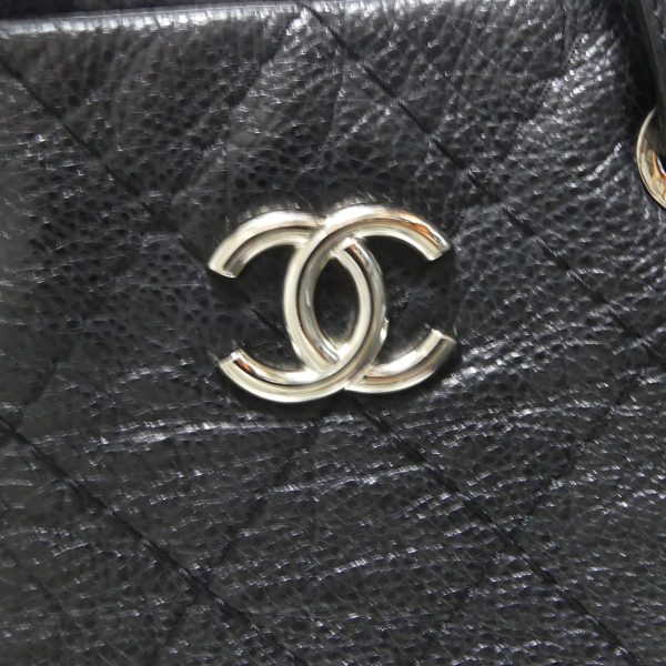 8081000071049 13 CHANEL CocoMark On the Road Quilted Tote Shoulder Bag Black