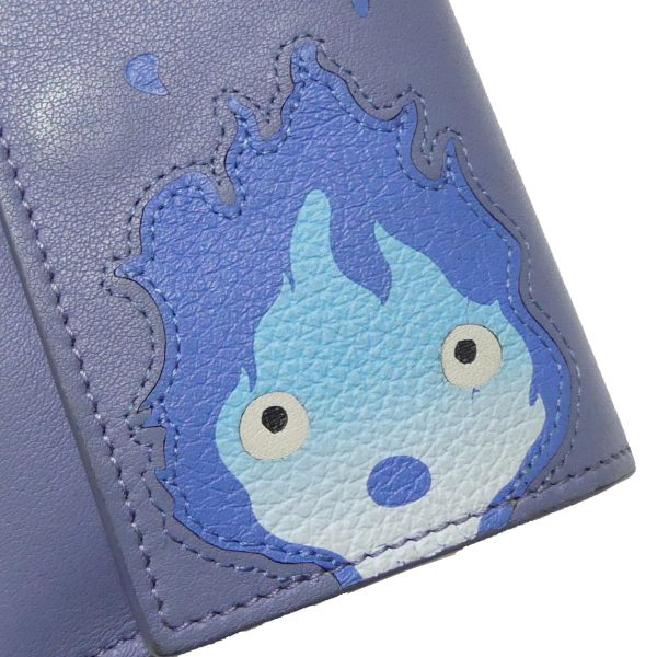 8081000073791 12 LOEWE STUDIO Houses Moving Castle Calcifer Tri fWallet Purple