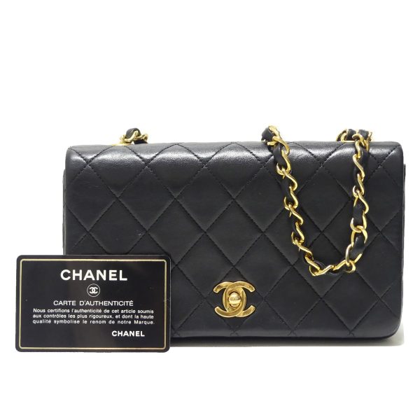 8081000074262 1 CHANEL Cocomark Matelasse 19 Full Flap Turnlock Single Chain Shoulder Bag Black