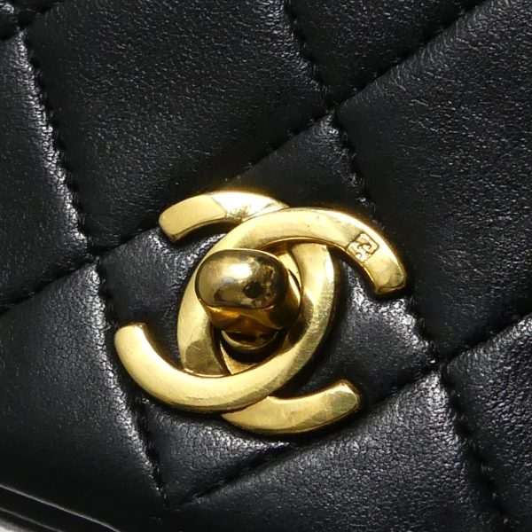 8081000074262 17 CHANEL Cocomark Matelasse 19 Full Flap Turnlock Single Chain Shoulder Bag Black