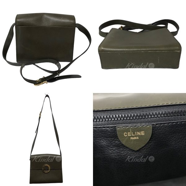 8083000078639 2 CELINE Circle Shoulder Bag Olive