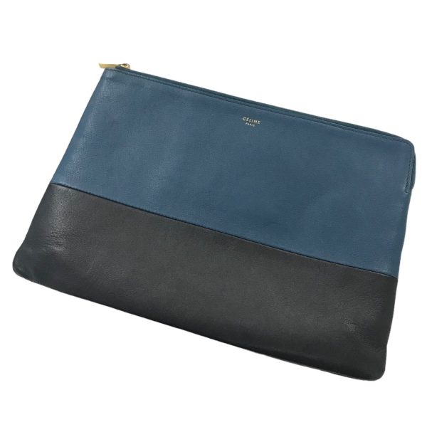 8083000085712 1 CELINE clutch pouch Blue black