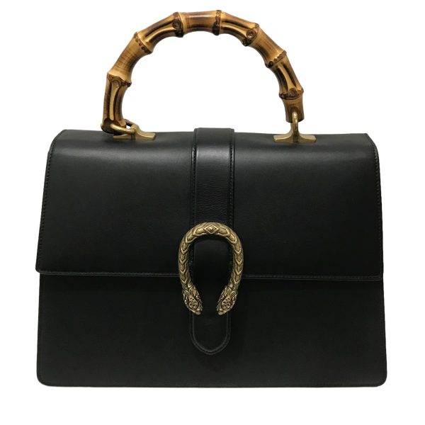 8083000110469 3 GUCCI Dionysus Bamboo Top Handle Bag Black