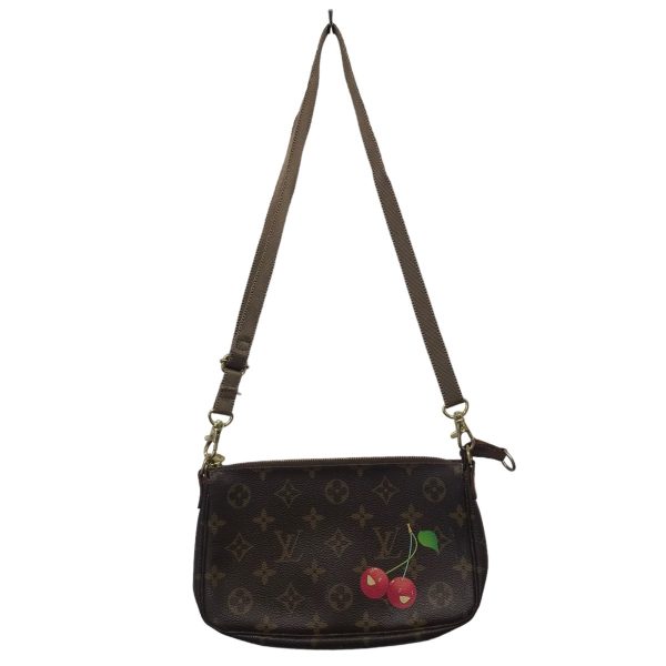 8083000124701 1 LOUIS VUITTON Takashi Murakami Cherry Pochette Accessory Brown