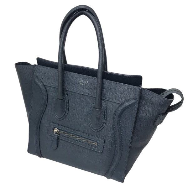 8083000132478 1 CELINE Luggage Micro Shopper Handbag Blue