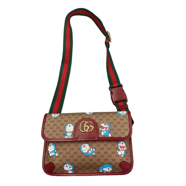 8086000065685 1 GUCCI Doraemon Mini GG Supreme Beige Bordeaux