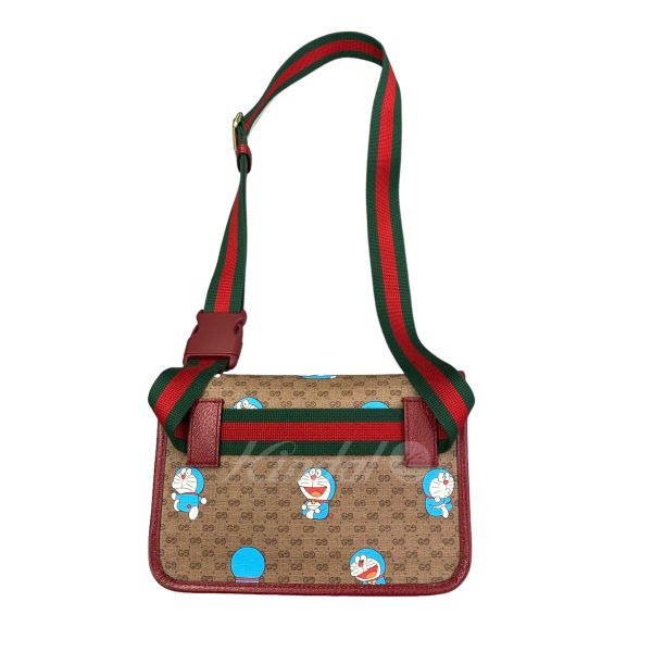 8086000065685 2 GUCCI Doraemon Mini GG Supreme Beige Bordeaux