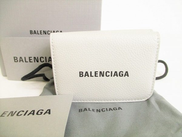 8700 Balenciaga Cash Mini Wallet Calfskin Wallet Black