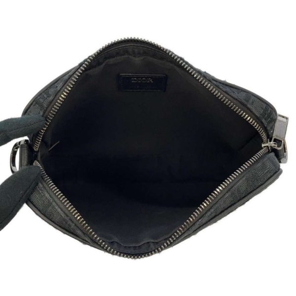 8967862 06 Christian Dior Saddle Shoulder Bag Black