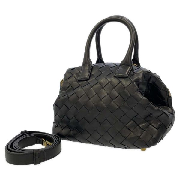 8995117 01 Bottega Veneta Intrecciato Mini Bowlet Shoulder Bag Black