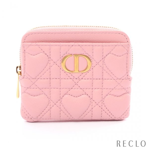 899956 Christian Dior CARO LAVENDER Card Case Coin Case Pink