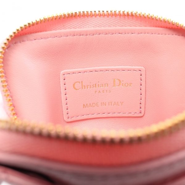 899956 3 Christian Dior CARO LAVENDER Card Case Coin Case Pink