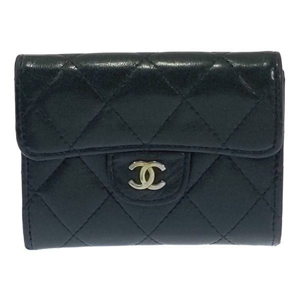 8cca0735l 1 CHANEL Wallet CocoMark Lambskin Coin Case Coin Black