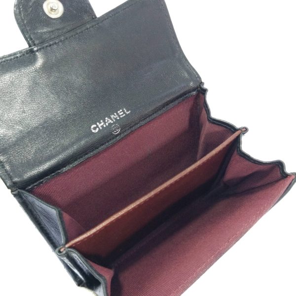 8cca0735l 9 CHANEL Wallet CocoMark Lambskin Coin Case Coin Black