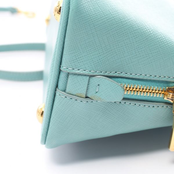 900425 8 PRADA SAFFIANO handbag turquoise blue 2WAY