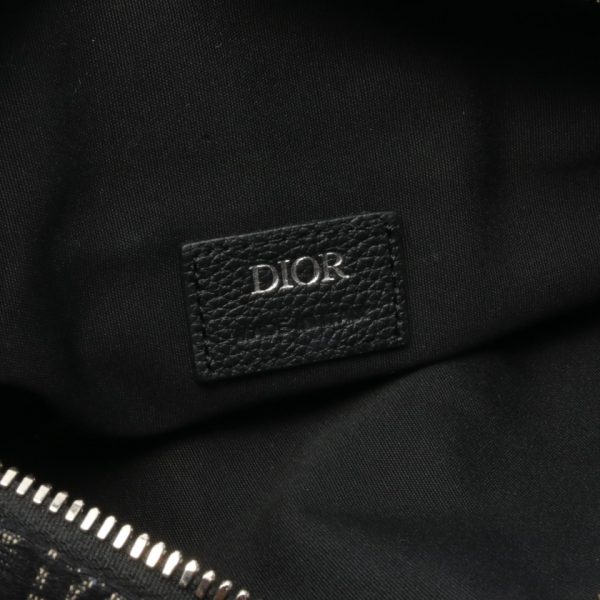 900502 3 Dior HOMME SADDLE Oblique Jacquard Body Bag Black