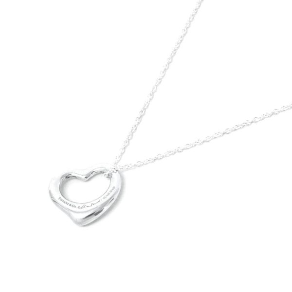 9009 3 Tiffany Co Necklace Open Heart Pendant