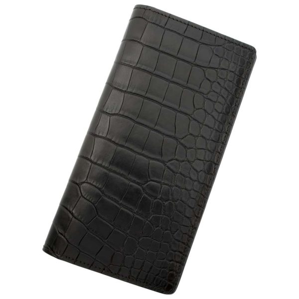 9106963 01 LOUIS VUITTON Long Portefeuille Blazer Crocodile Wallet Black