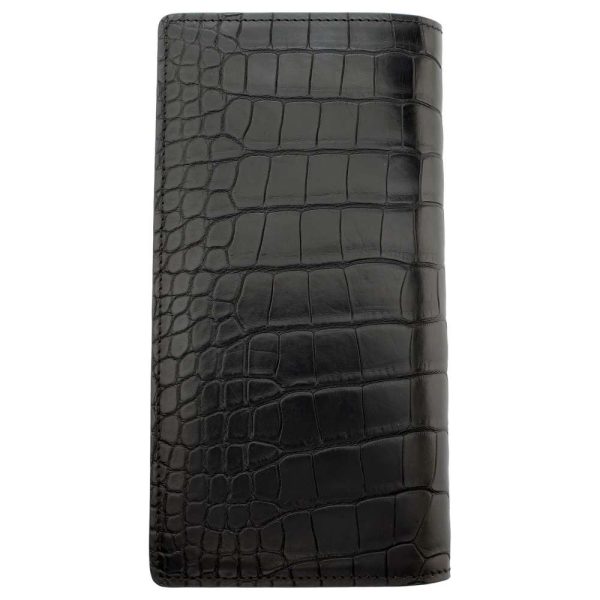 9106963 03 LOUIS VUITTON Long Portefeuille Blazer Crocodile Wallet Black