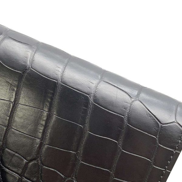 9106963 11 LOUIS VUITTON Long Portefeuille Blazer Crocodile Wallet Black