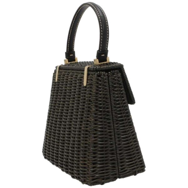 9108486 02 Salvatore Ferragamo Gancini Basket Bag Black