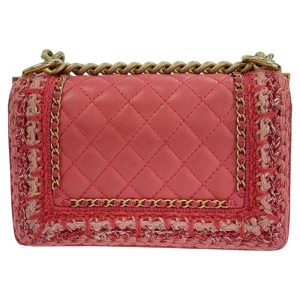 9109865 03 Chanel Chain Shoulder Bag Boy Chanel Matelasse Lambskin Tweed Bag