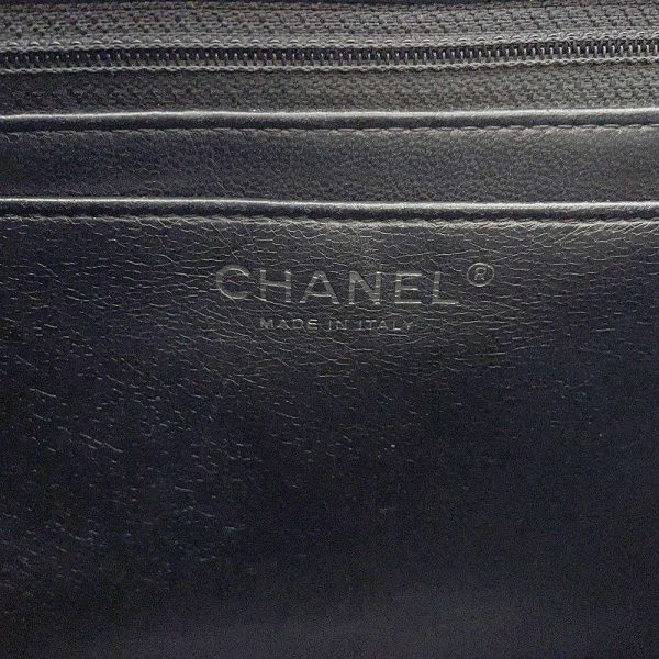 9183797 16 Chanel Chain Bag Big Matelasse Single Flap Caviar Skin Black