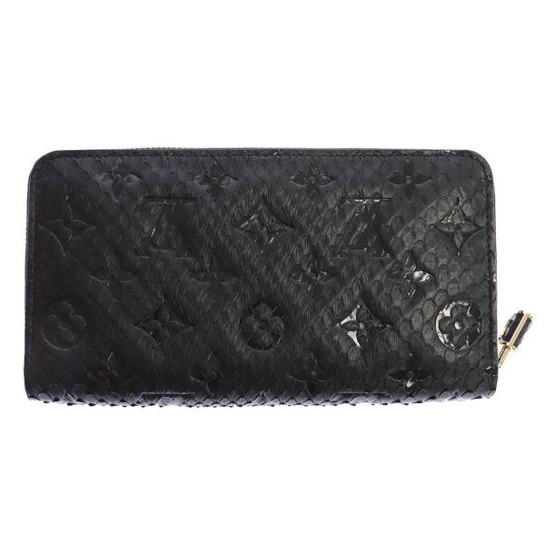 9254817 03 Louis Vuitton Long Python Zippy Wallet Black