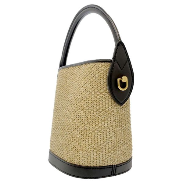 9257443 02 Louis Vuitton Handbag Raffia Petit Baguette M59961 2way Shoulder Bag Black