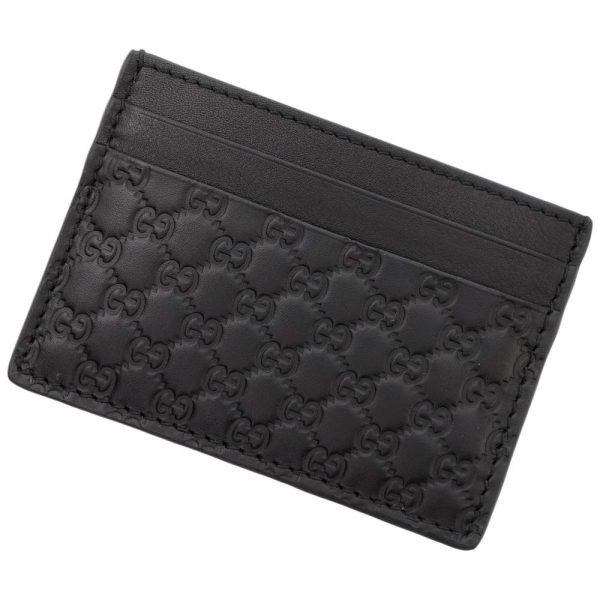 9284104 01 Gucci Card Case Micro Guccisima Card Holder Holder Black