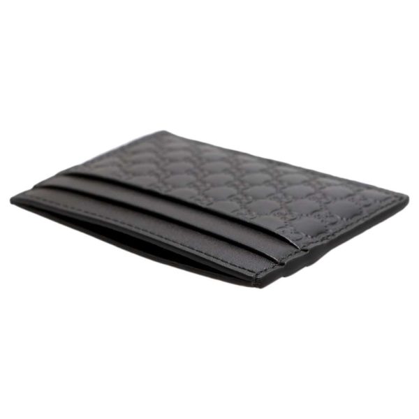 9284104 02 Gucci Card Case Micro Guccisima Card Holder Holder Black