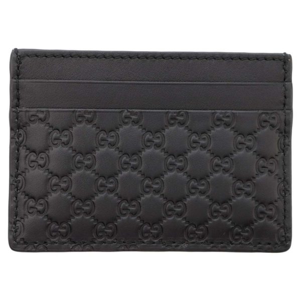 9284104 03 Gucci Card Case Micro Guccisima Card Holder Holder Black