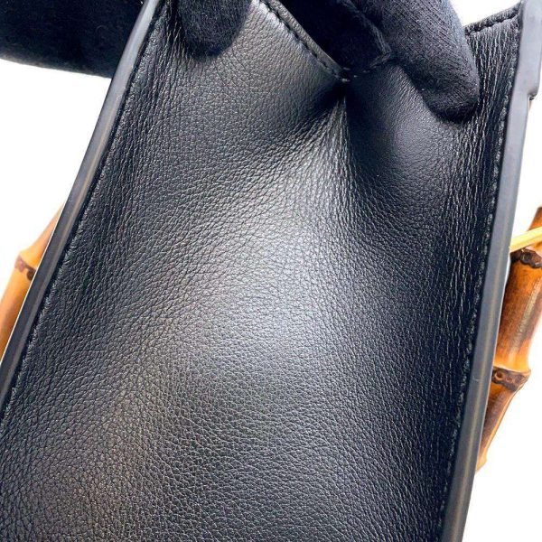 9288805 15 Gucci Diana Small Bamboo Handle 2way Bag Black